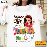 Personalized Gift For Teacher Battery Life Shirt 34081 thumb 1