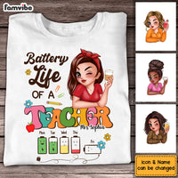Personalized Gift For Teacher Battery Life Shirt 34081 thumb 1