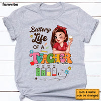 Personalized Gift For Teacher Battery Life Shirt 34081 thumb 1