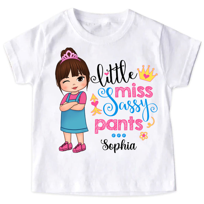Personalized Little Miss Sassy Pants Kid T Shirt - Kid Hoodie - Kid Sweatshirt 34083 1