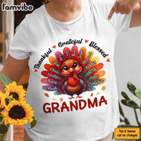 Personalized Gift For Grandma Thankful Grateful Blessed Shirt - Hoodie - Sweatshirt 34085 thumb 1