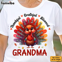 Personalized Gift For Grandma Thankful Grateful Blessed Shirt - Hoodie - Sweatshirt 34085 thumb 1