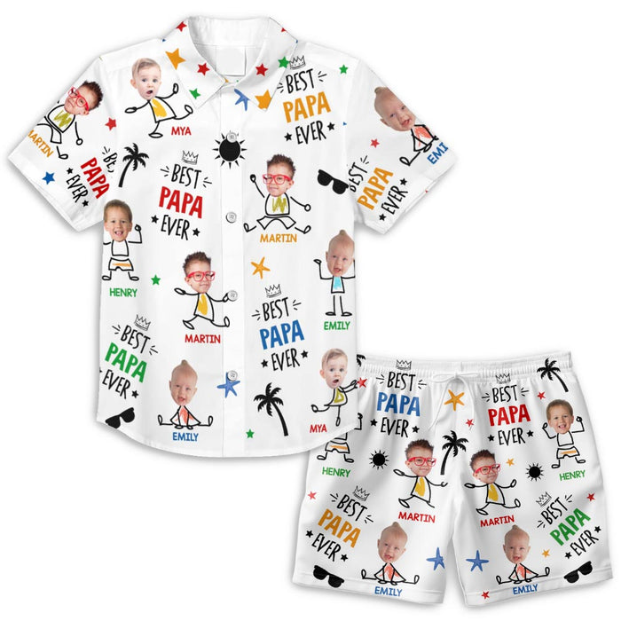 Personalized Gift For Dad Photo Custom Hawaiian Set 34090 1