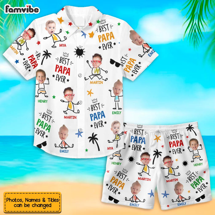 Personalized Gift For Dad Photo Custom Hawaiian Set 34090 1