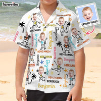 Personalized Gift For Grandson Name Photo Custom Kid Hawaiian Shirt 34102 thumb 1