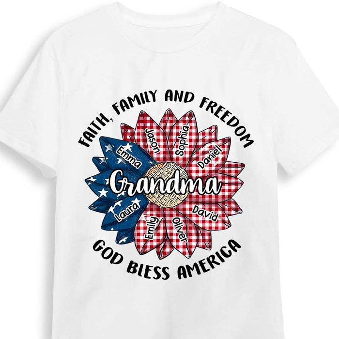Personalized 4Th Of July Sunflowers Grandma Shirt - Hoodie - Sweatshirt 34104 1