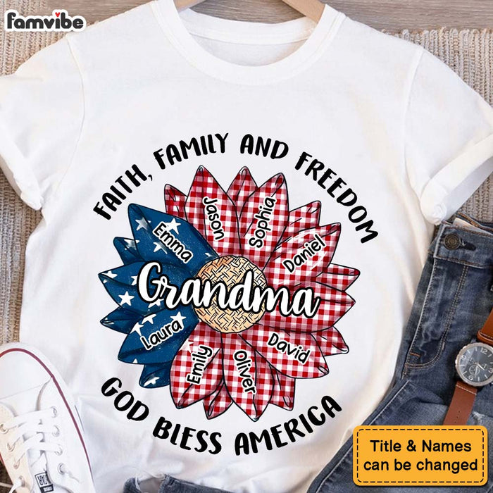 Personalized 4Th Of July Sunflowers Grandma Shirt - Hoodie - Sweatshirt 34104 1