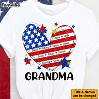 Personalized Gift For Grandma And Kids Heart America Flag Shirt - Hoodie - Sweatshirt 34113 thumb 1