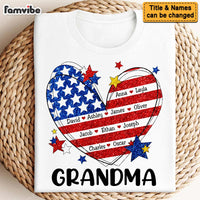 Personalized Gift For Grandma And Kids Heart America Flag Shirt - Hoodie - Sweatshirt 34113 thumb 1