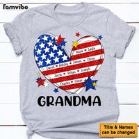 Personalized Gift For Grandma And Kids Heart America Flag Shirt - Hoodie - Sweatshirt 34113 thumb 1