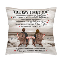 Personalized Gift For Couple Beach Retro Vintage Pillow 34114 thumb 1