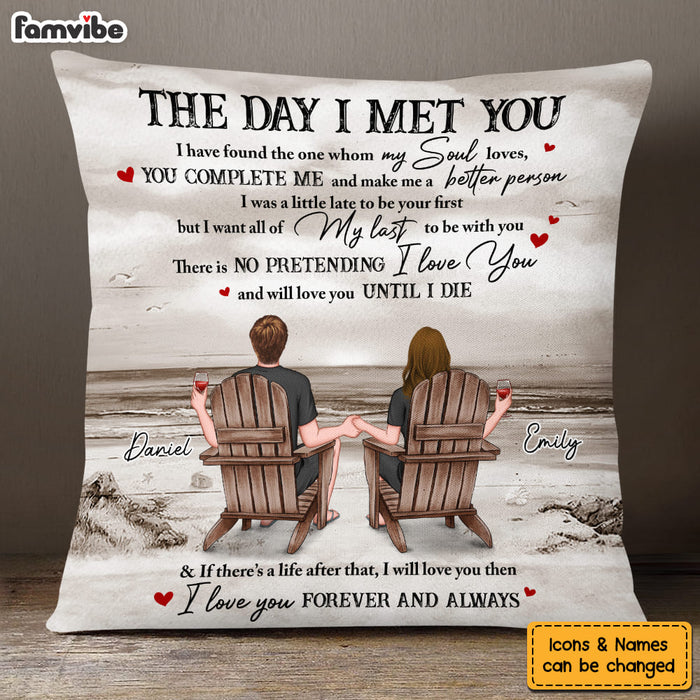 Personalized Gift For Couple Beach Retro Vintage Pillow 34114 1