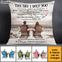 Personalized Gift For Couple Beach Retro Vintage Pillow 34114 thumb 1