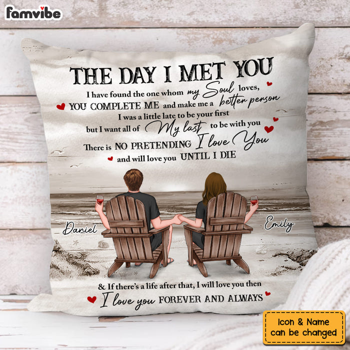 Personalized Gift For Couple Beach Retro Vintage Pillow 34114 1