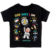 Gift For Grandson God Says I Am Space Theme Kid T Shirt - Kid Hoodie - Kid Sweatshirt 34134 thumb 1