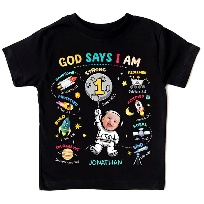 Gift For Grandson God Says I Am Space Theme Kid T Shirt - Kid Hoodie - Kid Sweatshirt 34134 1