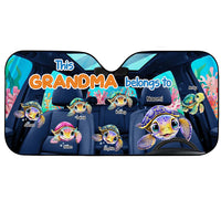 Personalized This Grandma Belongs To Turtle Summer Car Sun Shade 34135 thumb 1