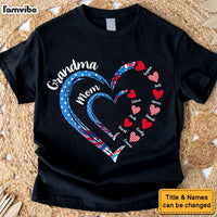 Personalized Gift For Grandma Mom Heart Independence Day Shirt - Hoodie - Sweatshirt 34141 thumb 1