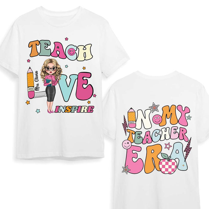 Personalized In My Teacher Era Teach Love Inspire Double-sided Printing Shirt 34147 1
