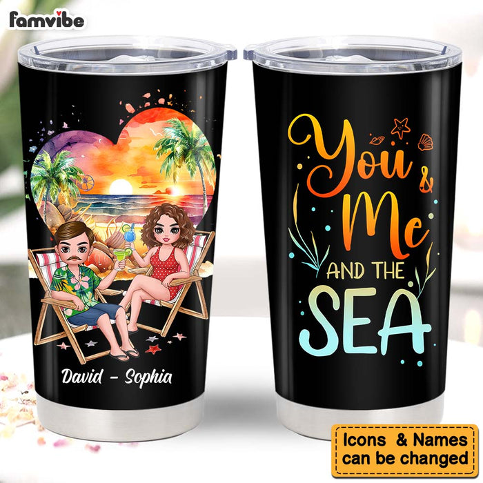 Personalized Gift For Couple You And Me And The Sea Full Printed Tumbler 34149 1