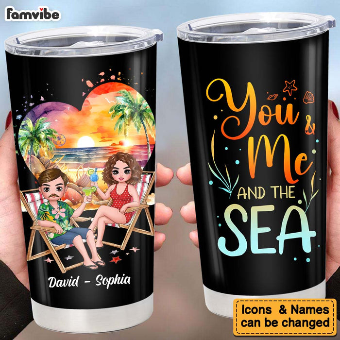 Personalized Gift For Couple You And Me And The Sea Full Printed Tumbler 34149 1