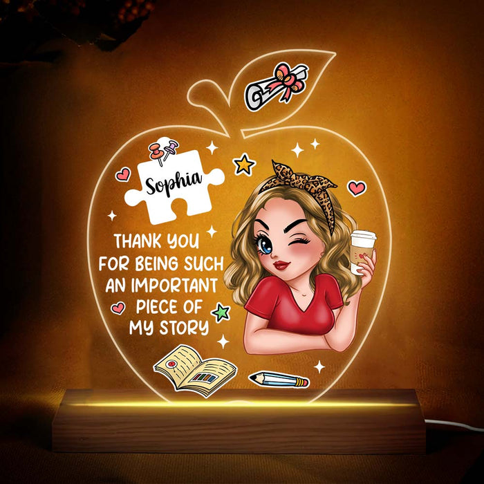 Personalized Thank You For Being Such An Important 3D Led Light Wooden Base 34150 1