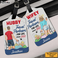 Personalized Traveling Couple Hubby & Wifey Travel Partners Luggage Tag Couple 34152 thumb 1
