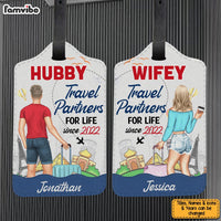Personalized Traveling Couple Hubby & Wifey Travel Partners Luggage Tag Couple 34152 thumb 1