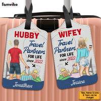 Personalized Traveling Couple Hubby & Wifey Travel Partners Luggage Tag Couple 34152 thumb 1