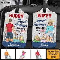 Personalized Traveling Couple Hubby & Wifey Travel Partners Luggage Tag Couple 34152 thumb 1