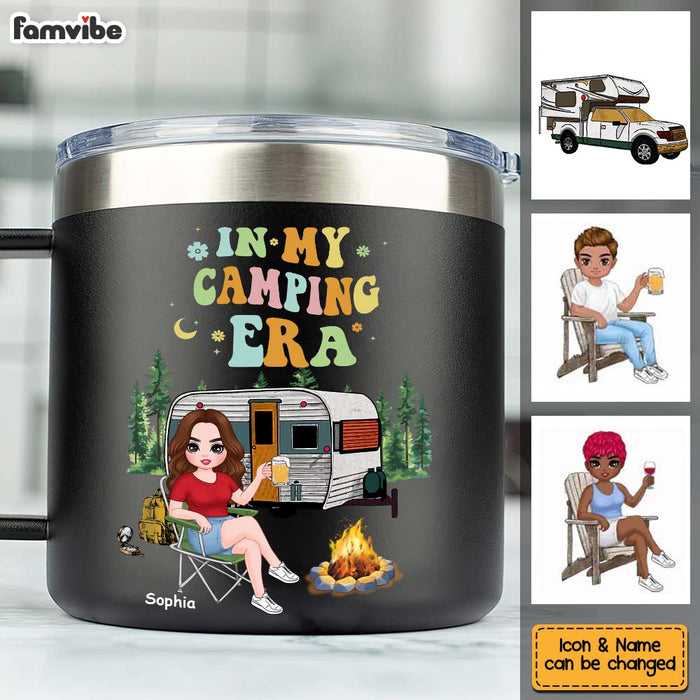 Personalized In My Camping Era Stainless Steel Tumbler With Handle 34159 1