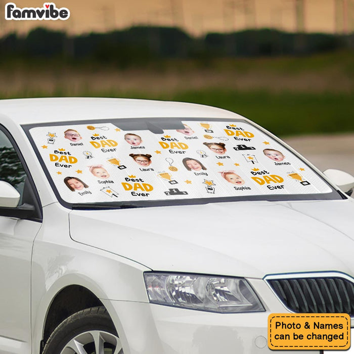 Personalized Custom Photo Dad Ever Trophy Father Car Sun Shade 34160 1