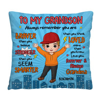Personalized Gift For Grandson Loved More Than You Know Pillow 34163 thumb 1