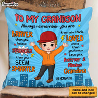 Personalized Gift For Grandson Loved More Than You Know Pillow 34163 thumb 1