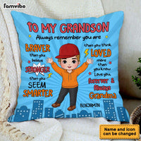 Personalized Gift For Grandson Loved More Than You Know Pillow 34163 thumb 1