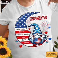 Personalized American Gnome Grandma Mom Sitting On Moon Shirt - Hoodie - Sweatshirt 34165 thumb 1