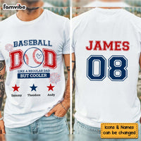 Personalized 4TH July Independence Day Baseball Dad Like A Normal Dad Double-sided Printing Shirt 34166 thumb 1