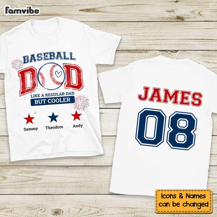 Personalized 4TH July Independence Day Baseball Dad Like A Normal Dad Double-sided Printing Shirt 34166 1