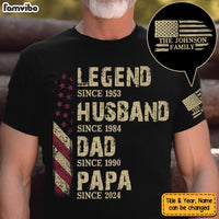 Personalized Gift For Dad Grandpa Sleeve Printed T-shirt 34167 thumb 1