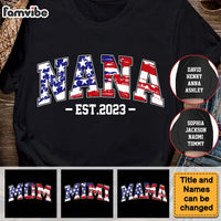 Personalized Gift For Grandma Est Kids Name Custom Sleeve Printed T-shirt 34168 thumb 1