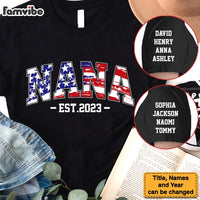 Personalized Gift For Grandma Est Kids Name Custom Sleeve Printed T-shirt 34168 thumb 1