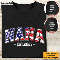 Personalized Gift For Grandma Est Kids Name Custom Sleeve Printed T-shirt 34168 thumb 1