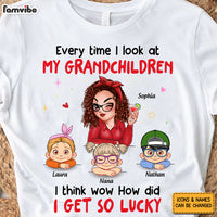 Personalized Gift For Grandma Wow How Did I Lucky Shirt - Hoodie - Sweatshirt 34169 thumb 1