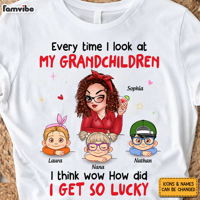 Personalized Gift For Grandma Wow How Did I Lucky Shirt - Hoodie - Sweatshirt 34169 1