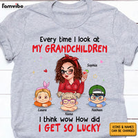 Personalized Gift For Grandma Wow How Did I Lucky Shirt - Hoodie - Sweatshirt 34169 thumb 1