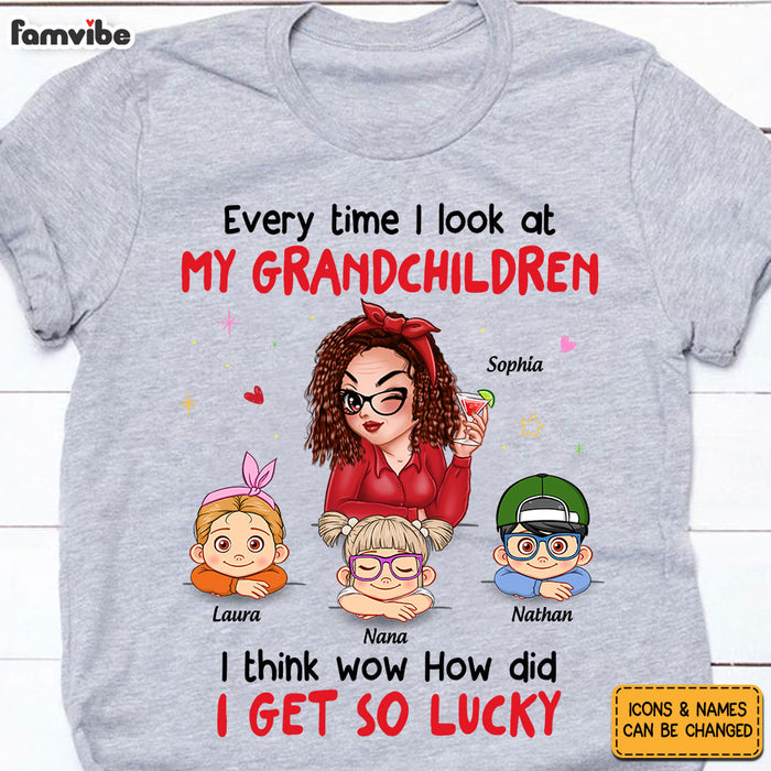 Personalized Gift For Grandma Wow How Did I Lucky Shirt - Hoodie - Sweatshirt 34169 1