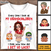 Personalized Gift For Grandma Wow How Did I Lucky Shirt - Hoodie - Sweatshirt 34169 thumb 1