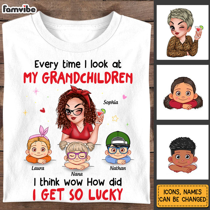 Personalized Gift For Grandma Wow How Did I Lucky Shirt - Hoodie - Sweatshirt 34169 1