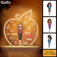 Personalized Gift For Teacher Best Teacher Ever Plaque LED Lamp Night Light 34170 thumb 1