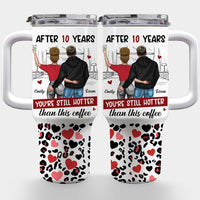 Personalized Gift For Couple Hotter Than This Coffee 40oz Tumbler With Straw 34171 thumb 1